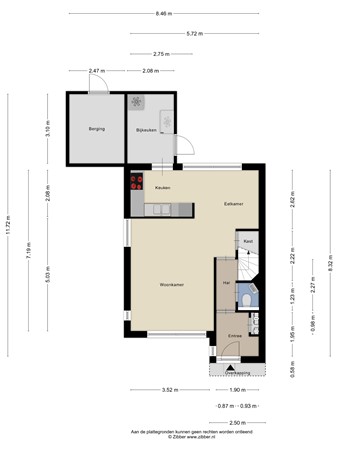 Floorplan - Adriaan van der Kloosterstraat 111, 3151 CT Hoek van Holland
