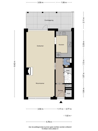 Floorplan - President van Heelstraat 12, 3151 SL Hoek van Holland