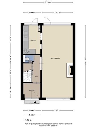 Floorplan - President van Heelstraat 38, 3151 SL Hoek van Holland
