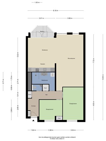 Floorplan - Prins Hendrikstraat 338, 3151 AW Hoek van Holland