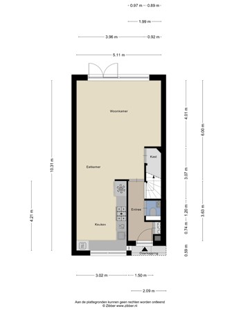 Floorplan - Johan Mauritsstraat 154, 3151 CD Hoek van Holland