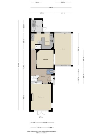 Floorplan - 's-Gravenzandseweg 261, 3151 TT Hoek van Holland
