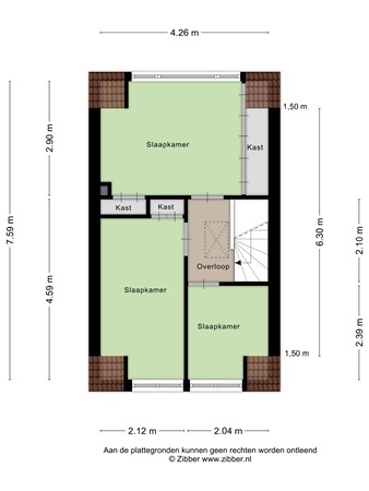 Floorplan - Mr. de Fremerystraat 34, 2691 ZJ 's-Gravenzande