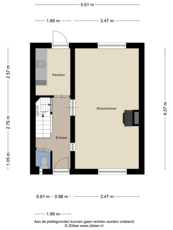 Floorplan - Willem van Houtenstraat 83, 3151 AC Hoek van Holland