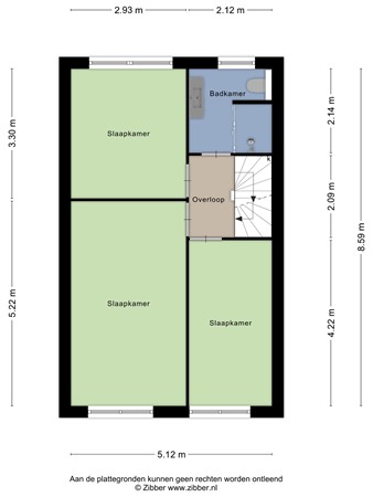 Floorplan - Radmarstraat 16, 3151 JD Hoek van Holland