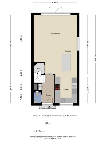 Floorplan - Leen van der Houwenstraat 66, 3151 ML Hoek van Holland