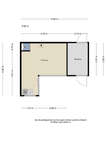Floorplan - Leen van der Houwenstraat 66, 3151 ML Hoek van Holland