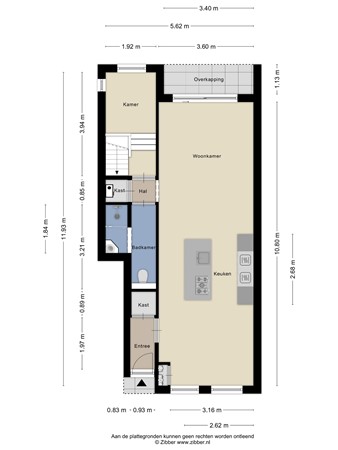 Floorplan - Harmoniestraat 20B, 3151 AB Hoek van Holland