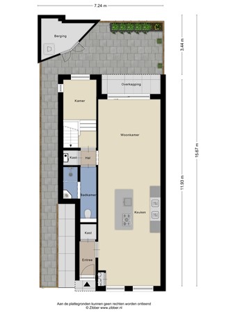 Floorplan - Harmoniestraat 20B, 3151 AB Hoek van Holland