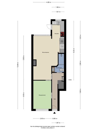 Floorplan - Lichttorenstraat 13B, 3151 NE Hoek van Holland