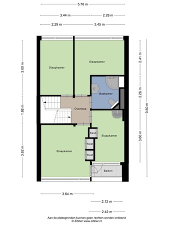 Floorplan - Prins der Nederlandenstraat 59, 3151 SC Hoek van Holland