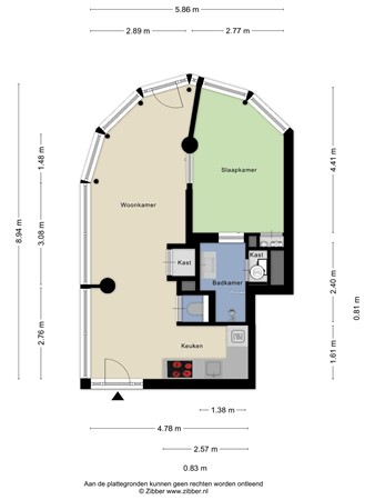Floorplan - Vincent van Goghlaan 141, 3141 KT Maassluis