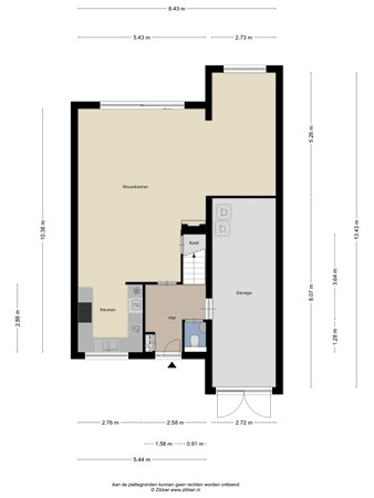 Floorplan - Marjorystraat 16, 3151 JK Hoek van Holland