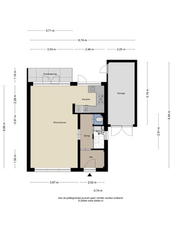 Floorplan - Alkstraat 16, 3151 TA Hoek van Holland