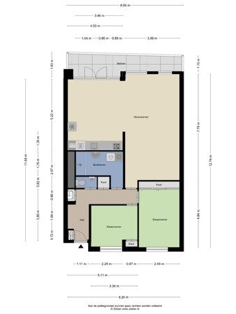 Floorplan - Prins Hendrikstraat 304, 3151 AW Hoek van Holland