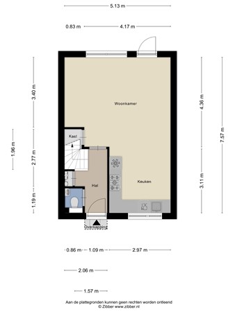 Floorplan - Hoekse Hillweg 201, 3151 CB Hoek van Holland