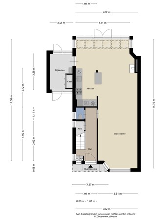 Floorplan - Van der Goesstraat 16, 2675 TV Honselersdijk