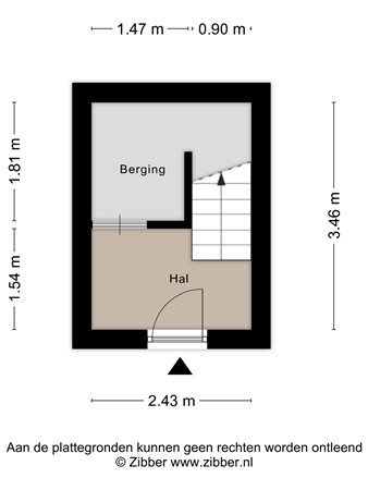 Floorplan - Harmoniestraat 3A, 3151 AB Hoek van Holland