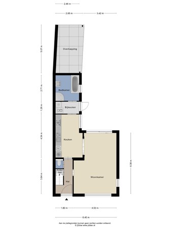 Floorplan - Leharstraat 60, 5011 KC Tilburg