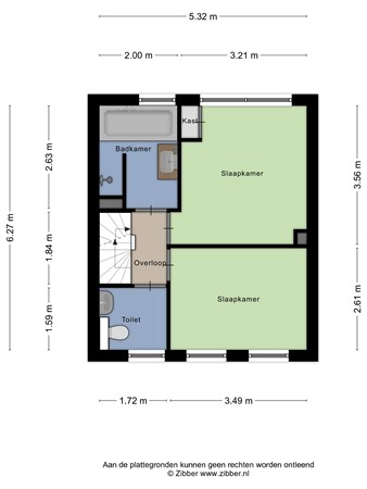 Floorplan - Pater Ruttenstraat 27, 5046 DV Tilburg