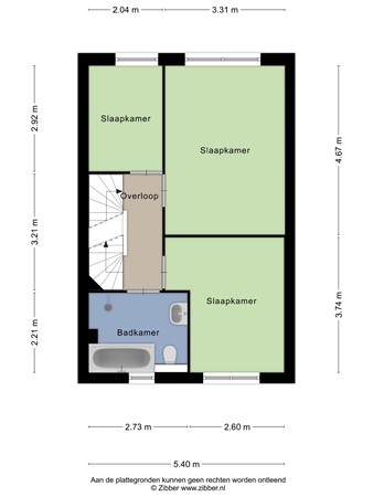 Floorplan - Zevenaarstraat 34, 5036 ZT Tilburg