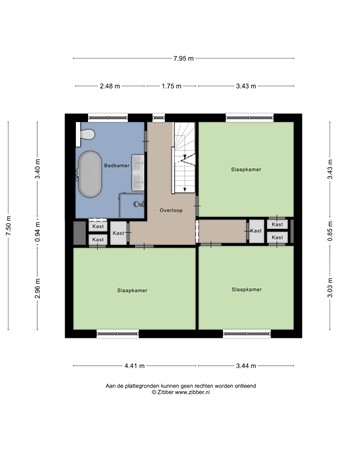 Floorplan - Van Alkemadestraat 50, 5014 ML Tilburg