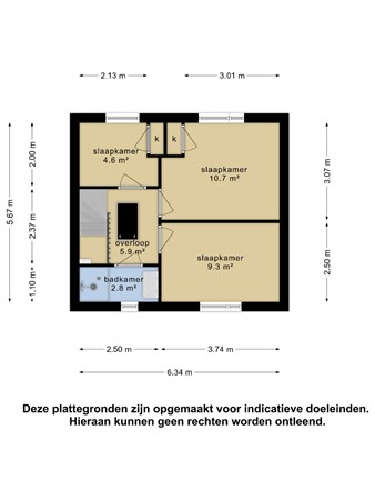 Floorplan - Dorpsstraat-Oost 44, 4003 EZ Tiel