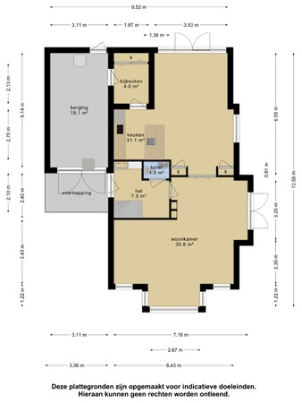 Floorplan - Christoffel Spieringhstraat 8, 4041 GW Kesteren