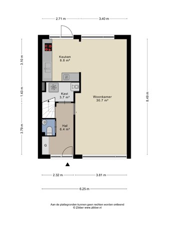 Floorplan - Silvanusstraat 40, 4041 AM Kesteren