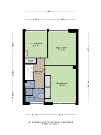 Floorplan - Silvanusstraat 40, 4041 AM Kesteren