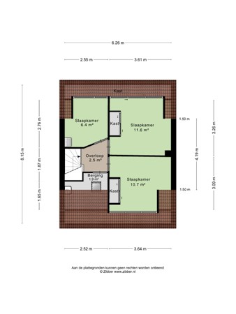 Floorplan - Silvanusstraat 40, 4041 AM Kesteren