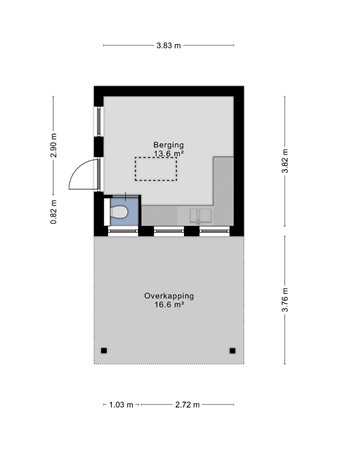 Floorplan - Silvanusstraat 40, 4041 AM Kesteren