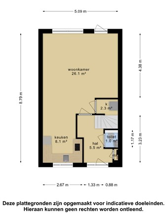 Floorplan - Overste J M Kolffstraat 18, 4041 CC Kesteren