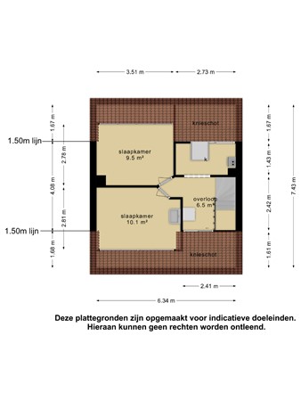 Floorplan - Nassaulaan 19, 4041 CE Kesteren