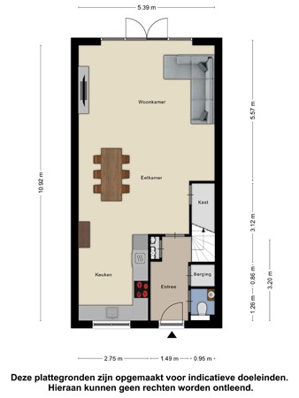 Floorplan - H Vervoornstraat 22, 4041 VT Kesteren