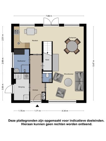 Floorplan - Johannes Vermeerstraat 2, 4041 HK Kesteren