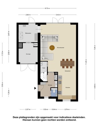 Floorplan - Burgemeester H A Van Steennisstraat 23, 4041 VP Kesteren