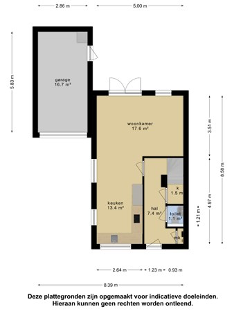 Floorplan - Johannes Vermeerstraat 23, 4041 HK Kesteren