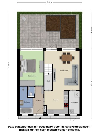 Floorplan - Johannes Vermeerstraat 16, 4041 HK Kesteren