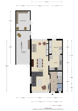 Floorplan - Nassaulaan 5, 4041 CE Kesteren