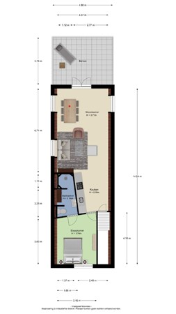 Floorplan - Kijkuit 52, 4001 XD Tiel