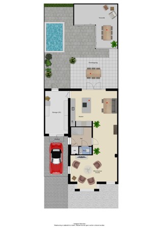 Floorplan - Prunusstraat 19, 4051 GP Ochten