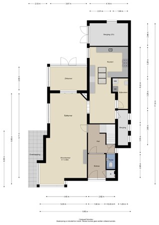 Floorplan - Prinses Beatrixlaan 16, 4001 AH Tiel