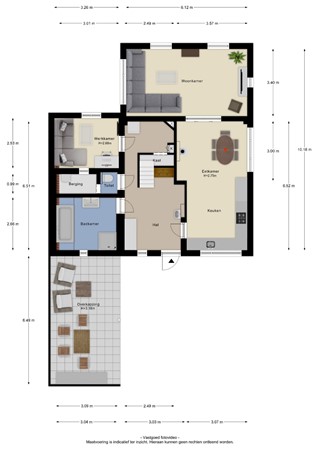 Floorplan - Burgemeester Houtkoperweg 44, 4033 BL Lienden