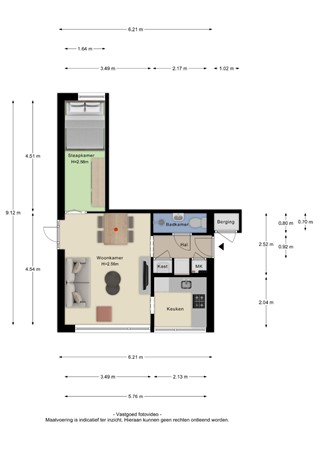 Floorplan - Oranjestraat 86, 4051 BE Ochten