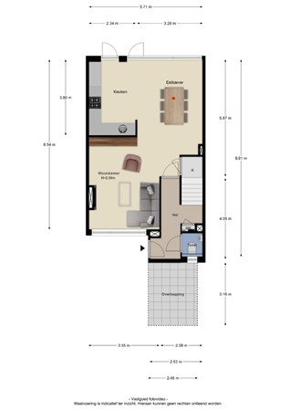 Floorplan - Tollenhof 41, 4041 BH Kesteren