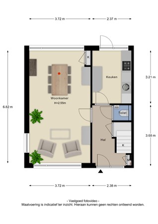 Floorplan - Guido Gezellestraat 17, 4041 XT Kesteren