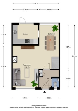 Floorplan - Nassaulaan 4, 4041 CG Kesteren
