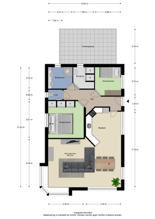 Floorplan - Blauwe Kampseweg 2-10, 4011 LK Zoelen