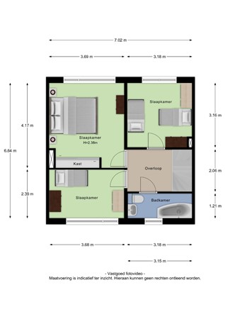 Floorplan - De Zandvoort 5, 6669 ML Dodewaard